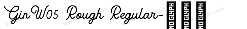 GinW05 Rough Regular字体转换